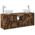 vidaXL Set kabinetov do kúpeľne 3 ks Dymový dub 49,5 x 41 x 64,5 cm