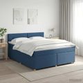vidaXL Posteľ boxspring s matracom Modrá 160 x 200 cm Látka