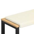 vidaXL Vankúš na lavičku manšestr Krémová Hĺbka 35 cm