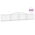 vidaXL Oblúkový gabionový kôš 25 ks 400x30x60/80 cm pozinkované železo