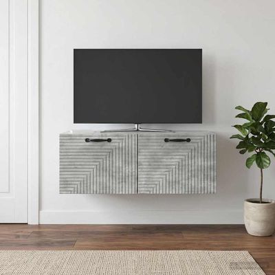 vidaXL Nástenná TV skrinka Nástenný Betónovo sivá 78,5 x 41 x 30 cm