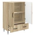 vidaXL Servírovacia skriňa so zásuvkou Dub sonoma 66 x 34,5 x 95 cm