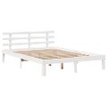 vidaXL Posteľný rám so zásuvkami biely 135x190 cm borovicový masív