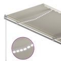 vidaXL Ručne zaťahovacia markíza s LED 350x250 cm krémová