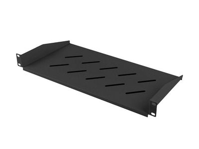 Polica pro 19'' skrine 350/450/600/800/1000mm čierna lanberg (1u/483x220mm nosnosť do 25KG)