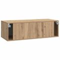vidaXL Nástenná TV skrinka Nástenný Dub artisan 98 x 41 x 30 cm