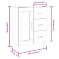 vidaXL Komoda vo farbe dubu sonoma 69,5x34x90 cm spracované drevo