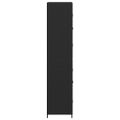 vidaXL Záhradná úložná skriňa čierna 59x40x180 cm polyratan