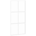 vidaXL Posuvné dvere biele 102,5x205 cm tvrdené sklo a hliník