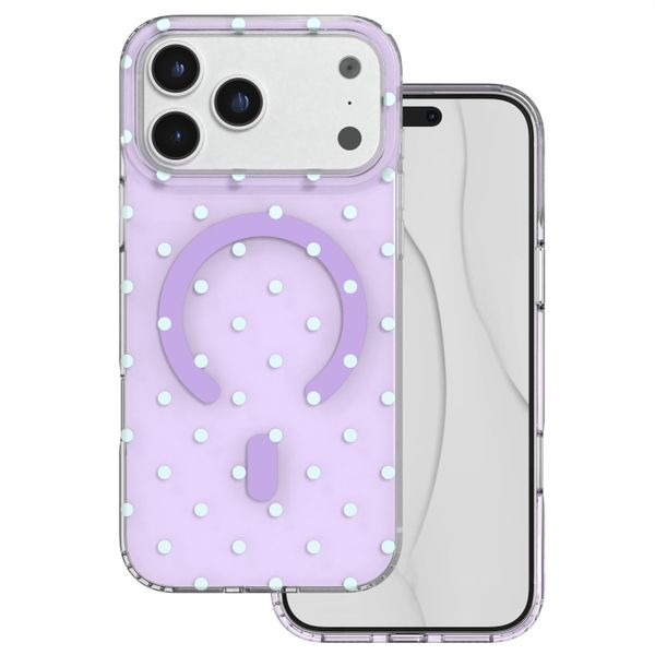Puzdro Bubble Dots Mag pre iPhone 17 Pro Max 6,9" / 18 Pro Max 6,9" fialová