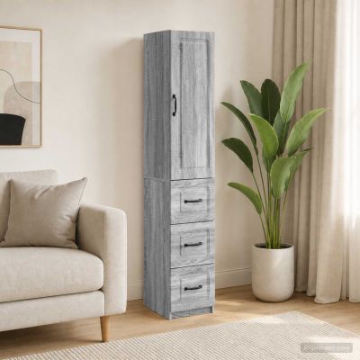 vidaXL Sada skríň 2 ks 33 x 34,5 x 87 cm Kompozitné drevo Sivý Sonoma