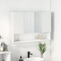 vidaXL Zrkadlová skrinka Biela 80 x 17 x 55 cm Kompozitné drevo