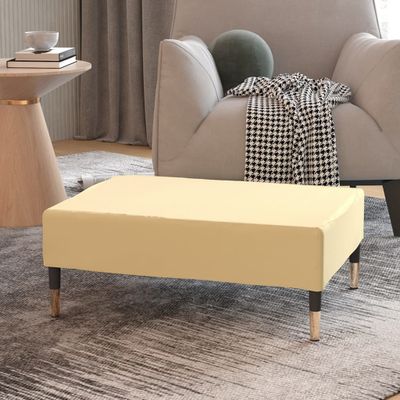 vidaXL Podnožka krémová 78x56x32 cm zamatová