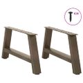vidaXL Nohy konferenčného stolíka v tvare A, 2 ks, 70 x (30-31) cm, oceľ