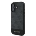 Puzdro Guess pre iPhone 16 6,1" GUHCP16SG4GLGR sivé pevné puzdro 4G spodný pruh
