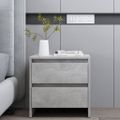 vidaXL Nočné stolíky 2ks betónovo sivé 45x34,5x44,5cm kompozitné drevo