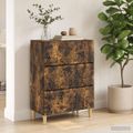 vidaXL Zásuvkový kabinet Dymový dub 66 x 34,5 x 90 cm Kompozitné drevo