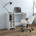 vidaXL Stôl na notebook, lesklý biely 102,5x35x75 cm, kompozitné drevo