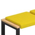 vidaXL Vankúš na lavičku 4 ks Látka Svetložltá Hĺbka 35 cm