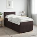 vidaXL Posteľ boxspring s matracom Tmavohnedá 90 x 190 cm Látka