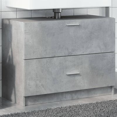vidaXL Skrinka pod umývadlo betónovo sivá 78x37x59 cm kompozitné drevo