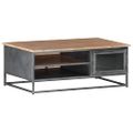 vidaXL Konferenčný stolík sivý 90x50x35 cm masívne akáciové drevo