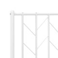 vidaXL Kovový rám postele s predným a zadným čelom biely 90x190 cm