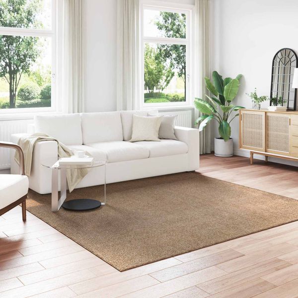 vidaXL Kusové koberce Štvorcový AGIRA Prírodná 240 x 240 cm Polyester