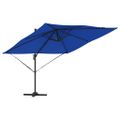 vidaXL Roma Parasol Modrá 286 x 284 x 265 cm Hliník a polyester