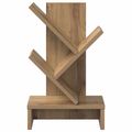 vidaXL Polica na knihy Tree 3-podlažná 30 x 18 x 48 cm Dub artisan