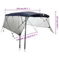 vidaXL Strieška Bimini so 4 oblúkmi a stenami 243x(170-182)x137 cm