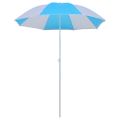 vidaXL Plážový slnečník modro-biely 180 cm látkový