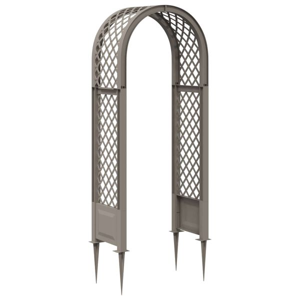 vidaXL Ružový oblúk so špicami Sivá 97 x 43 x 218 cm PP