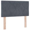 vidaXL Posteľ s pružinovým rámom Tmavo šedá 200 x 80 cm Zamat