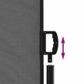 vidaXL Zaťahovacia bočná markíza, antracitová 120x1000 cm