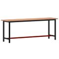 vidaXL Pracovný stôl 220x55x81,5 cm masívny buk a kov