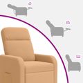 vidaXL Masážne relaxačné kreslo Béžová Bouclé