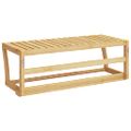 vidaXL Polička na uteráky nástenná 60x25x20 cm bambus