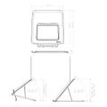 FELLOWES stojan na notebook BREYTA/ do 14"/ 268mm x 14mm x 235mm/ biely Podstavec, pre notebook, do 14", nastavenie výšky a uhla, bielo-sivý