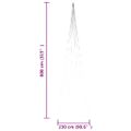 vidaXL Vianočný stromček na stožiari 1134 studených bielych LED 800 cm
