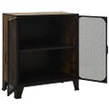 vidaXL Úložná skrinka rustikálna hnedá 72x36x82 cm kov a MDF