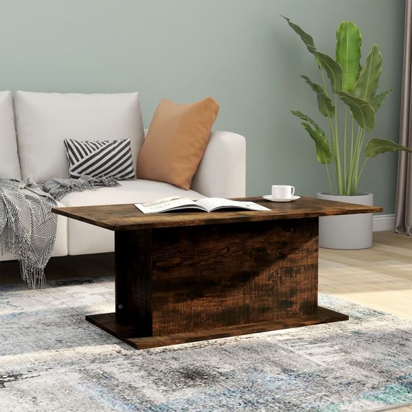 vidaXL Konferenčný stolík, tmavý dub 102x55,5x40 cm, kompozitné drevo
