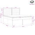 vidaXL Posteľ boxspring s matracom Tmavohnedá 140 x 190 cm Látka