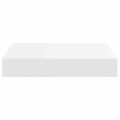 vidaXL Plávajúce nástenné police 4 ks, biele 23x23,5x3,8 cm, MDF