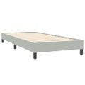 vidaXL Posteľný rám boxsping s matracom bledosivý 90x220 cm zamat