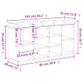 vidaXL Lavička na topánky čierna 102x32x50 cm kompozitné drevo