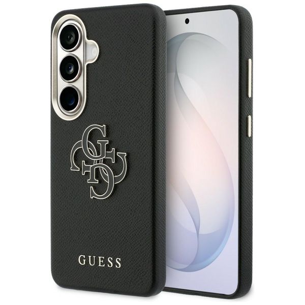 Puzdro Guess Grained Big 4G Metal Logo pre Samsung Galaxy S26 čierne