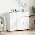 vidaXL Servírovacia skriňa FLORIN 88,5 x 30,5 x 73 cm Biela