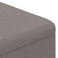 vidaXL Ottoman s Úložným Priestorom Sivohnedá 60 x 60 x 45 cm látka