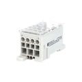 Blok pre rozdelenie fází PVB 400-3/8, 1pól., AL/CU, 400A, 690V, šedý, na DIN
